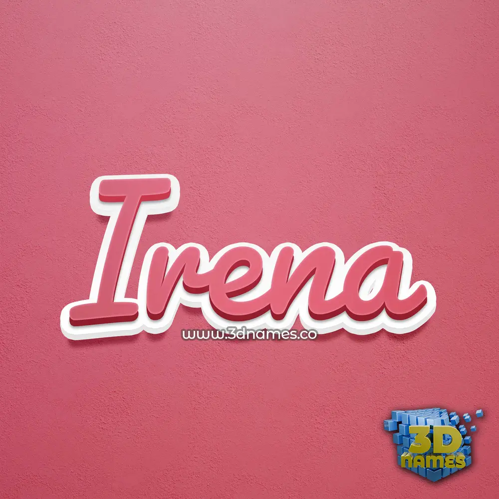 irena in Red Scribble style - 3D name wallpaper