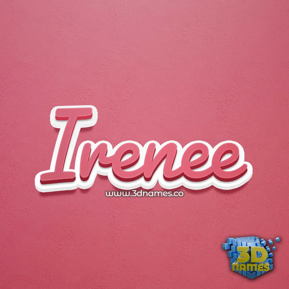 irenee in Red Scribble style - 3D name wallpaper
