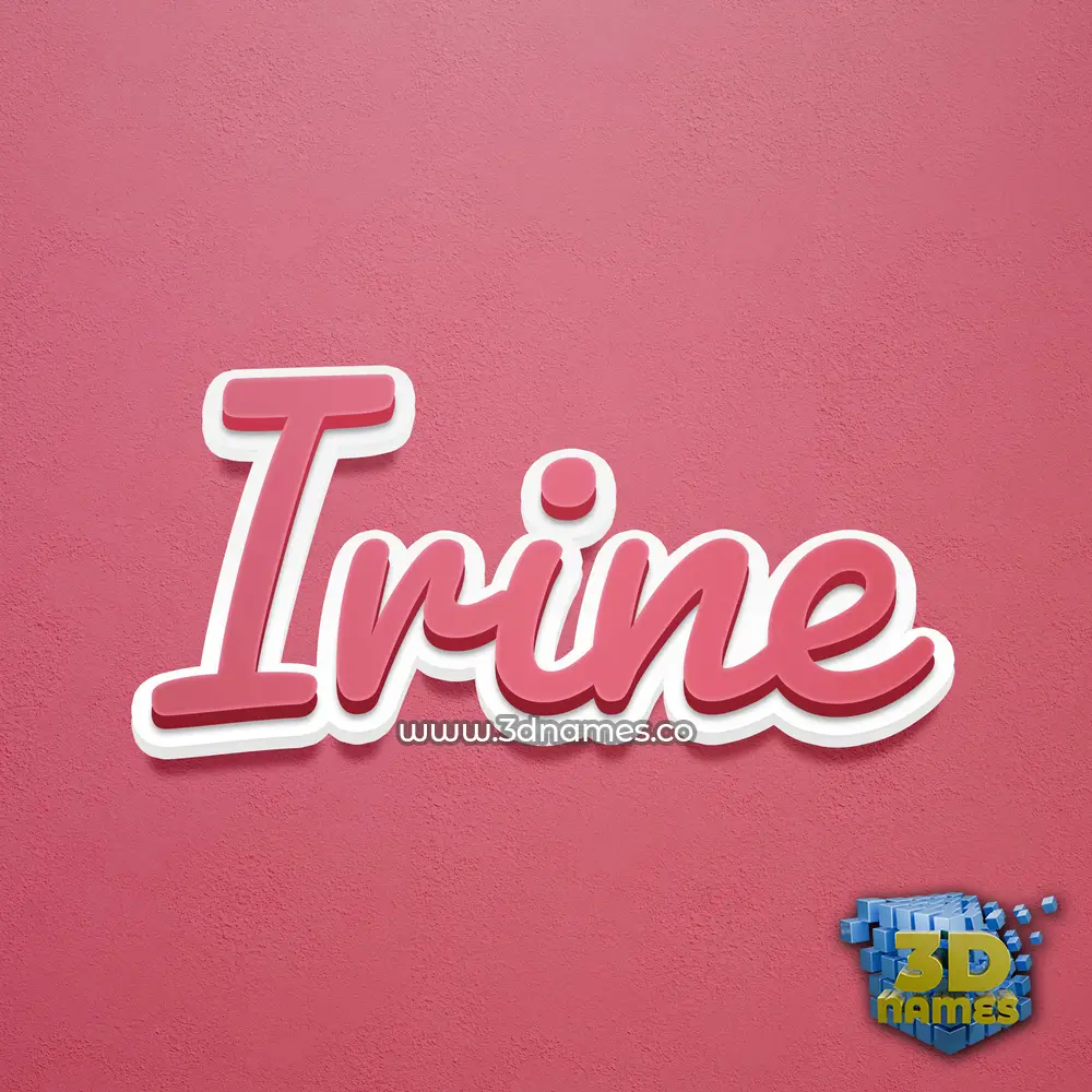 irine in Red Scribble style - 3D name wallpaper