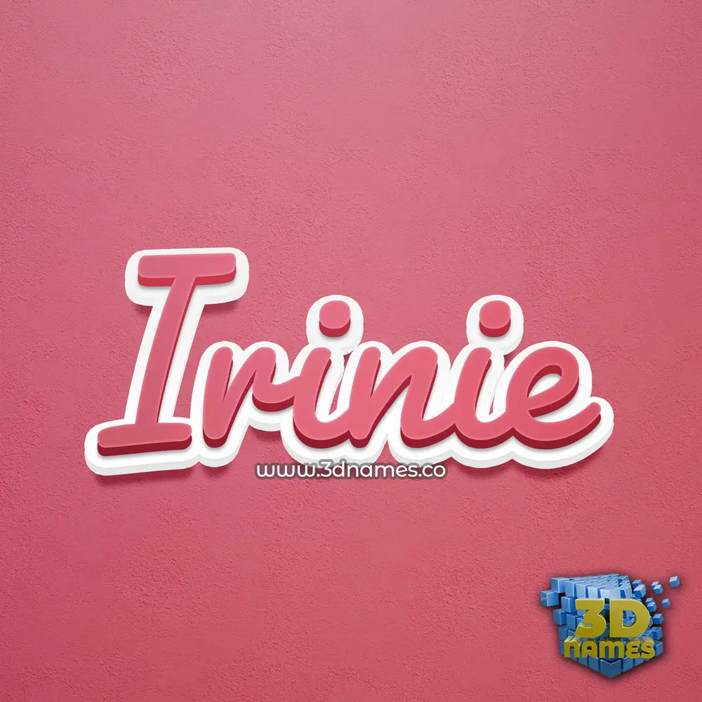 irinie in Red Scribble style - 3D name wallpaper