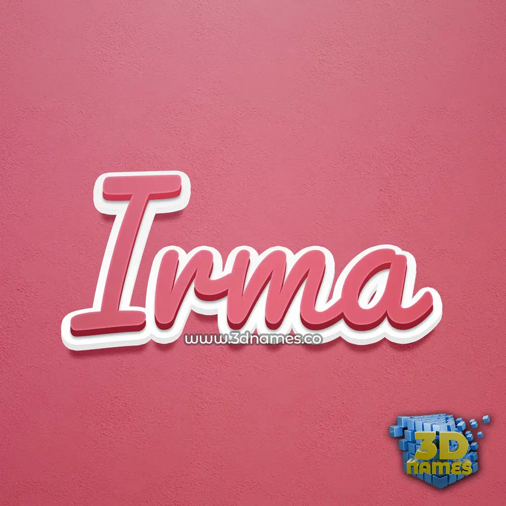 irma in Red Scribble style - 3D name wallpaper