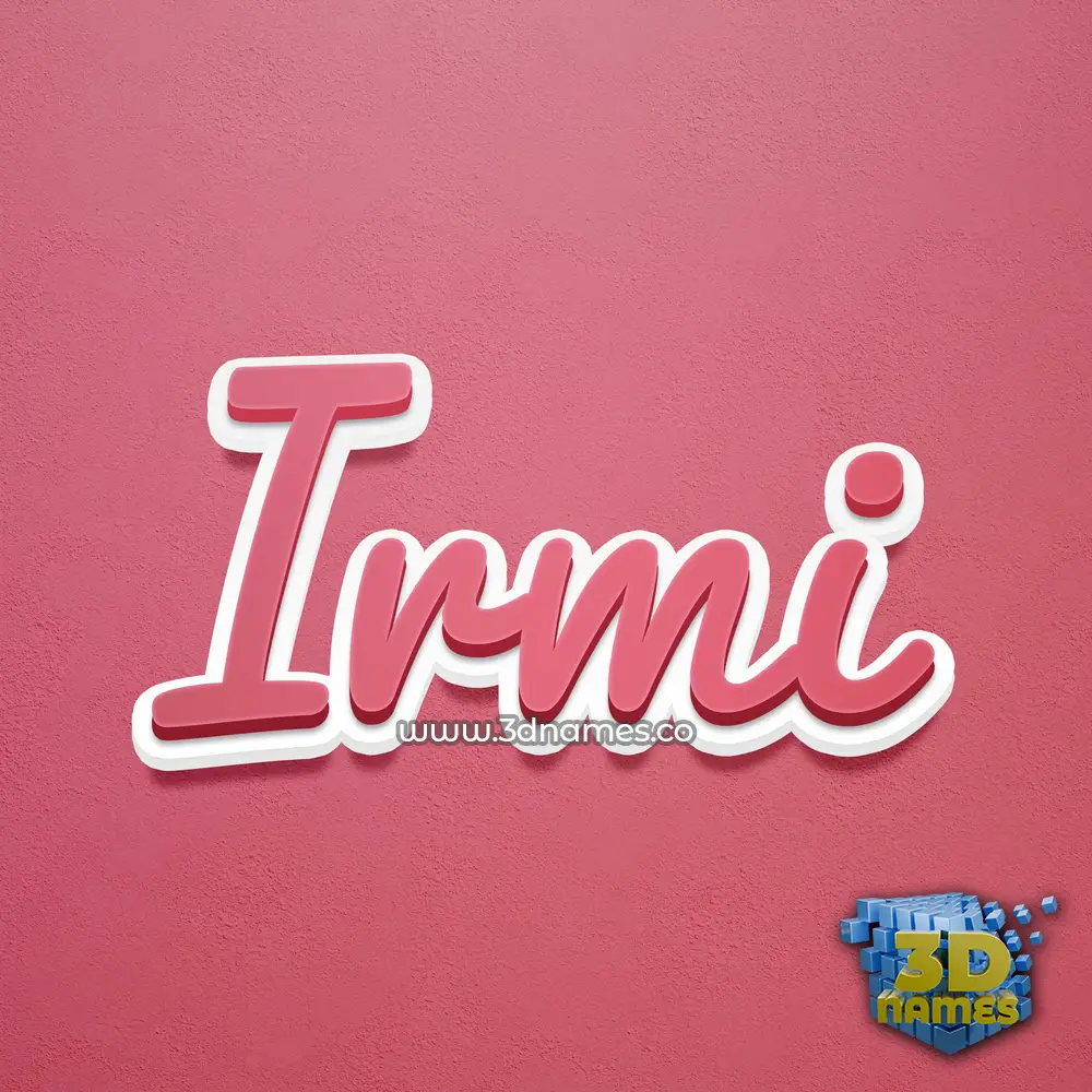 irmi in Red Scribble style - 3D name wallpaper