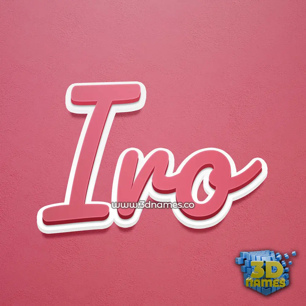 iro in Red Scribble style - 3D name wallpaper