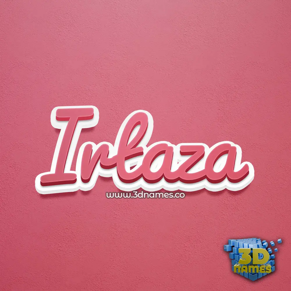 irtaza in Red Scribble style - 3D name wallpaper