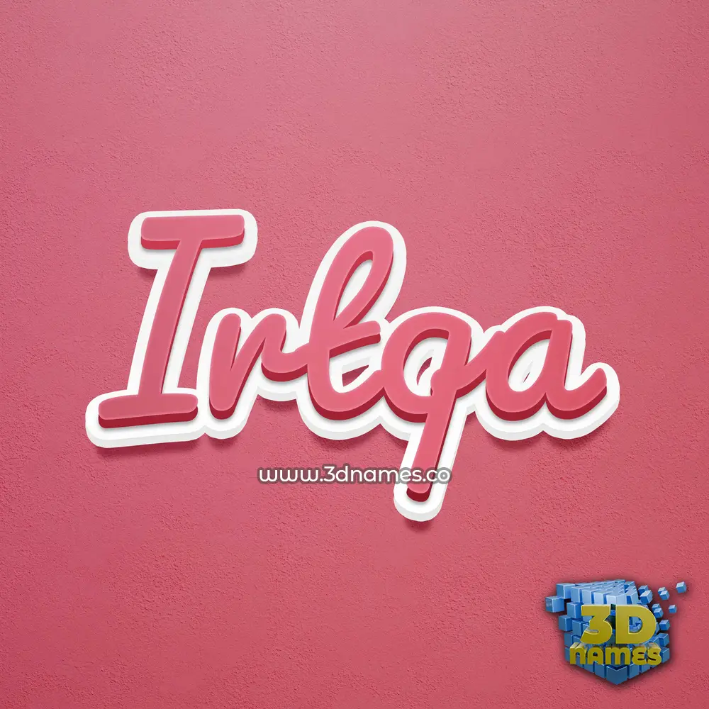 irtqa in Red Scribble style - 3D name wallpaper