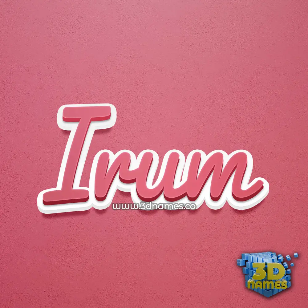 irum in Red Scribble style - 3D name wallpaper
