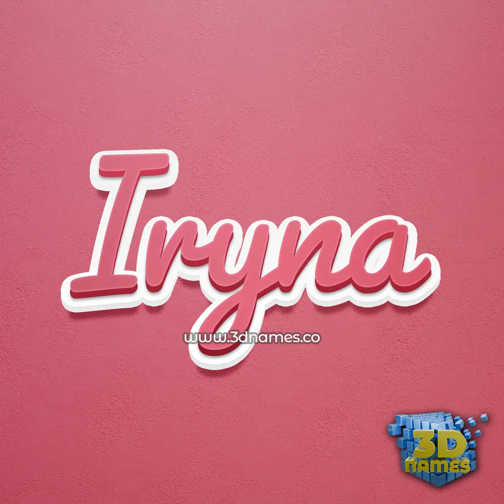 iryna in Red Scribble style - 3D name wallpaper
