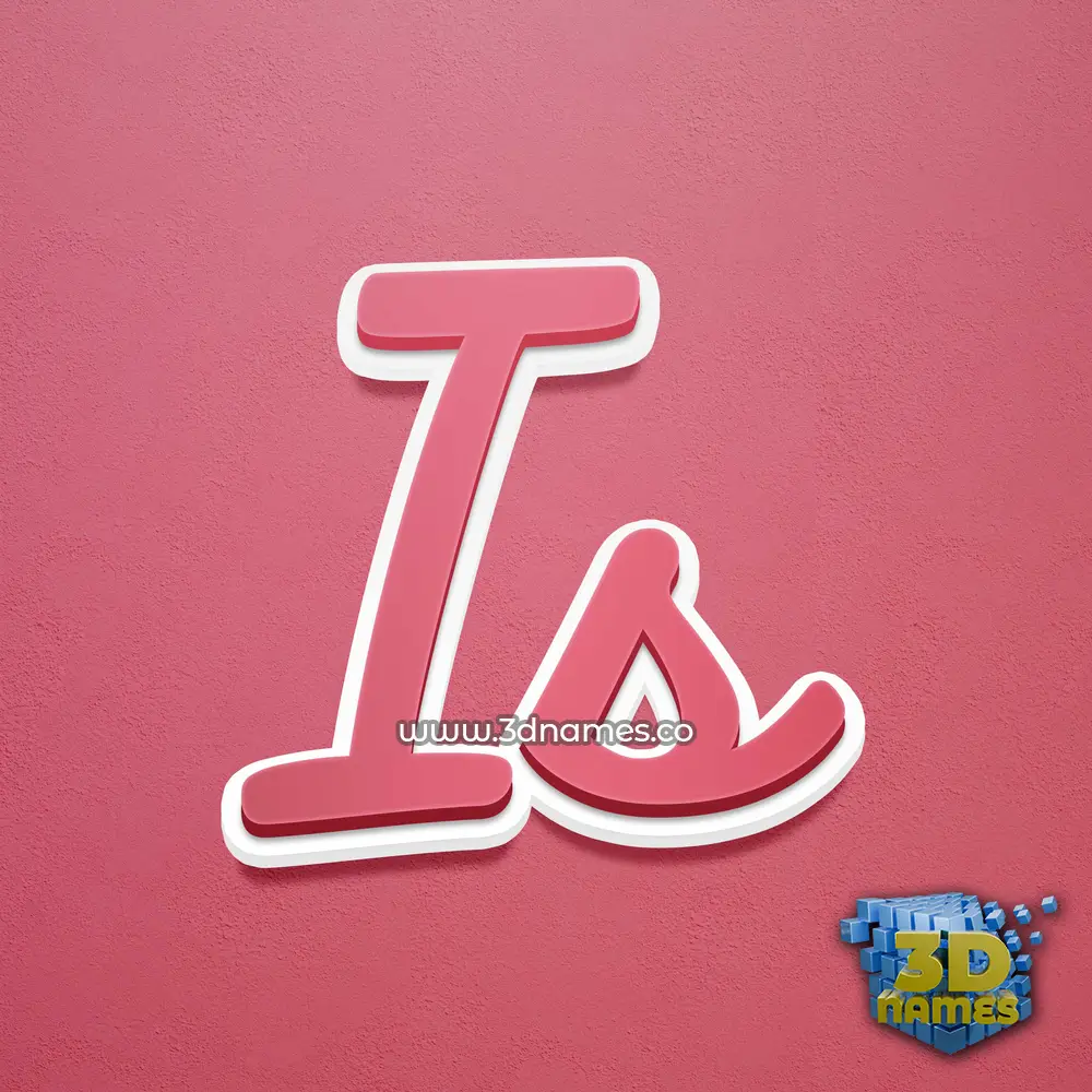 is in Red Scribble style - 3D name wallpaper
