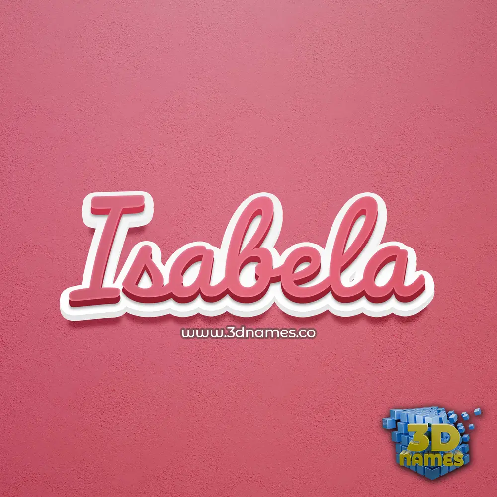 isabela in Red Scribble style - 3D name wallpaper