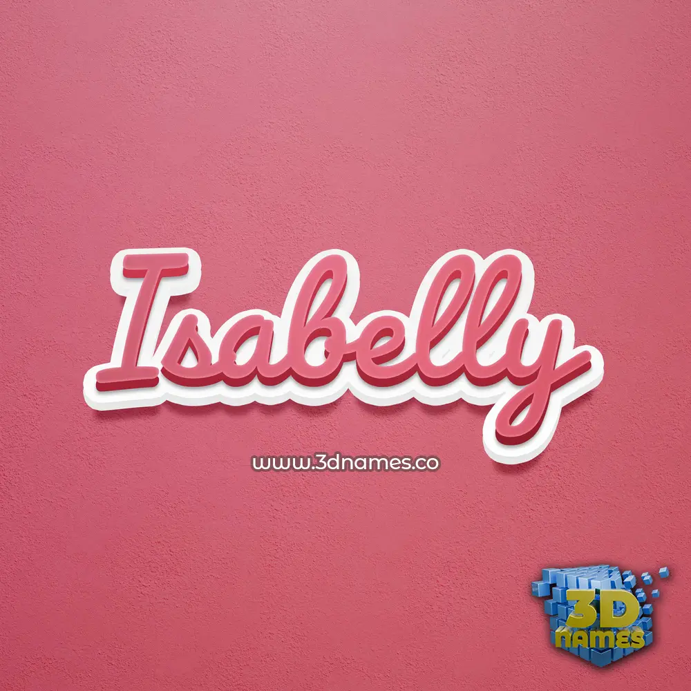 isabelly in Red Scribble style - 3D name wallpaper