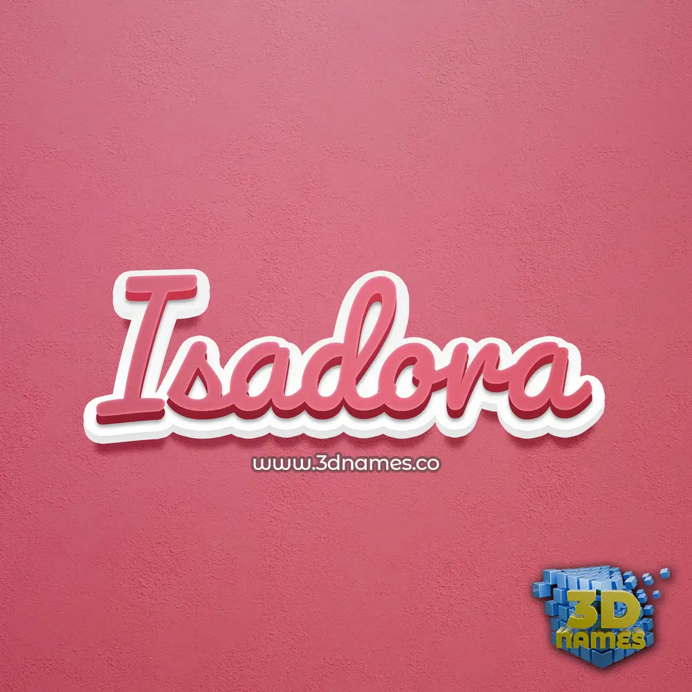 isadora in Red Scribble style - 3D name wallpaper