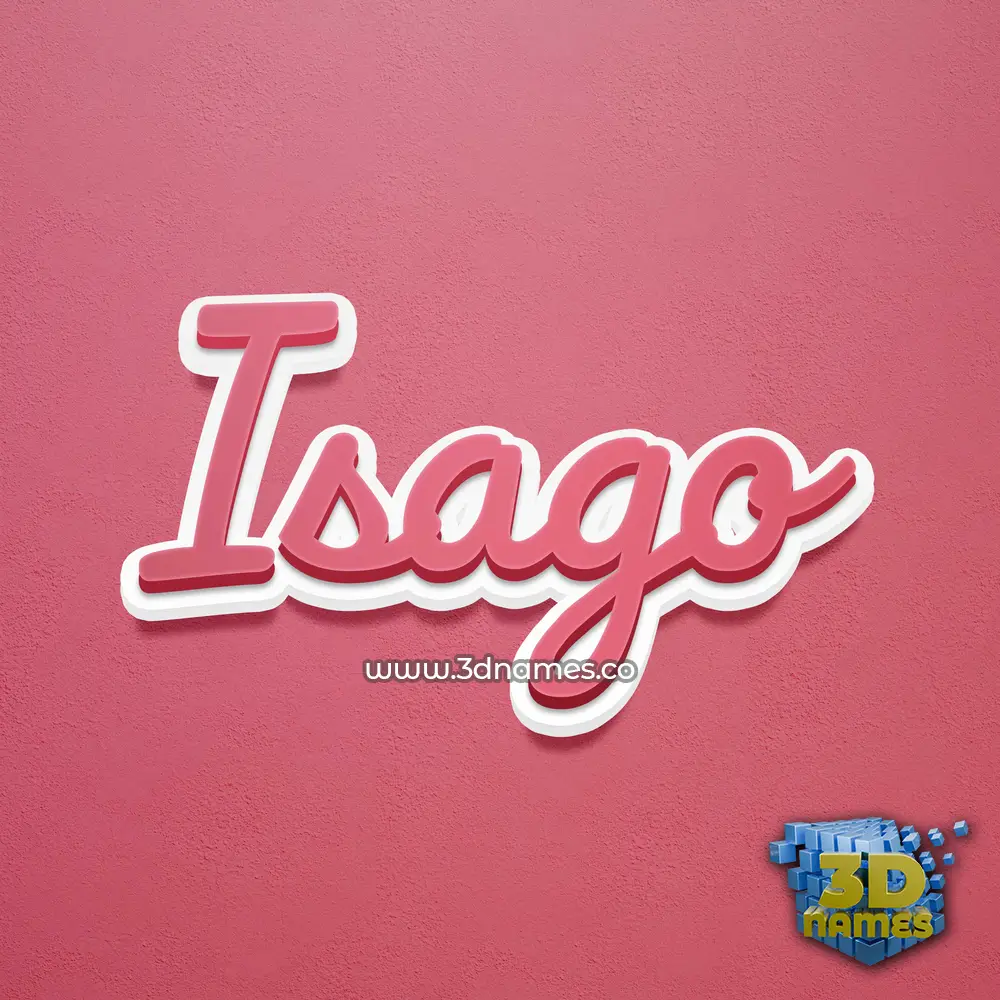 isago in Red Scribble style - 3D name wallpaper