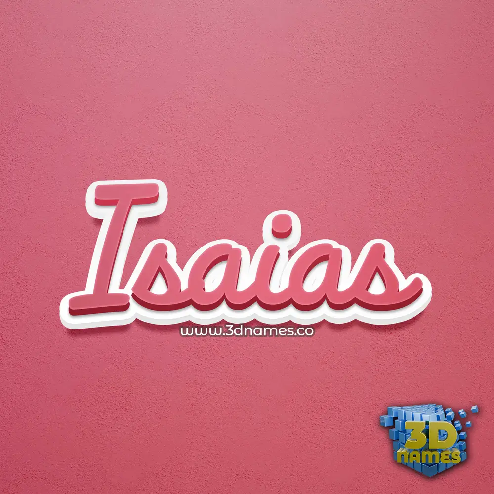 isaias in Red Scribble style - 3D name wallpaper