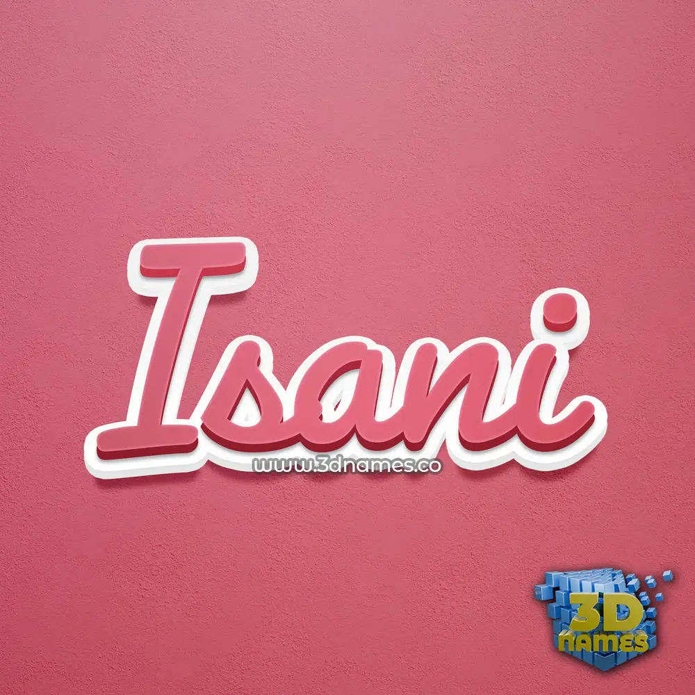 isani in Red Scribble style - 3D name wallpaper