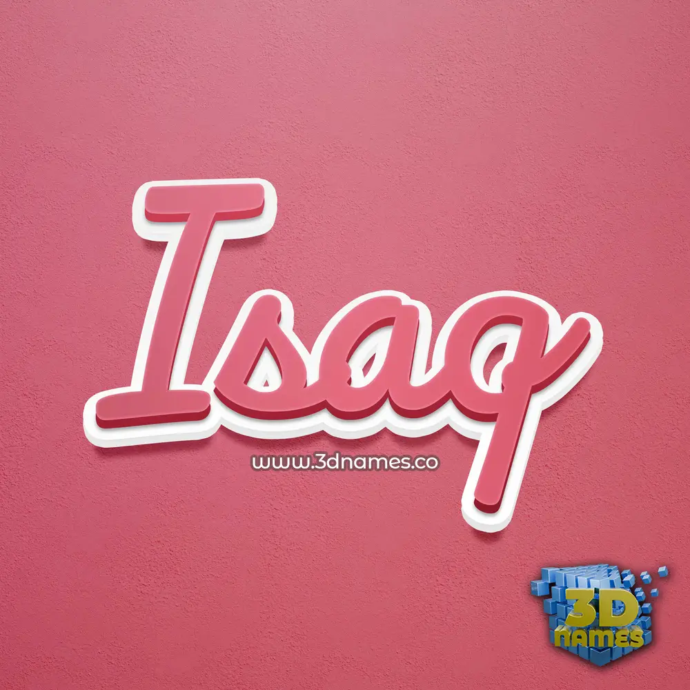 isaq in Red Scribble style - 3D name wallpaper