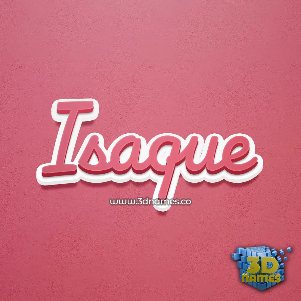 isaque in Red Scribble style - 3D name wallpaper