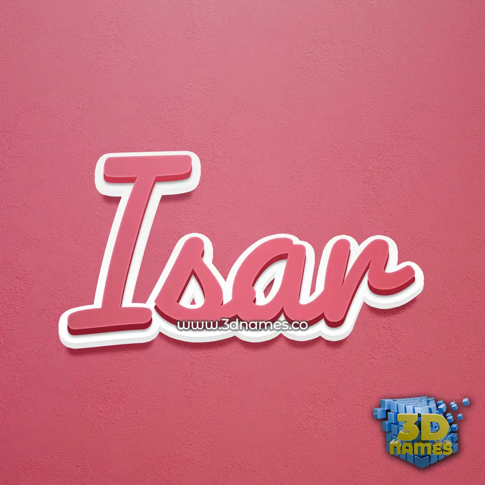 isar in Red Scribble style - 3D name wallpaper