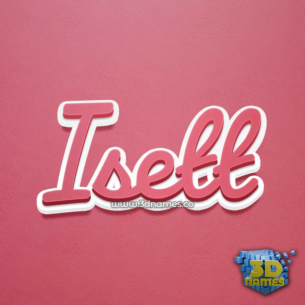isett in Red Scribble style - 3D name wallpaper