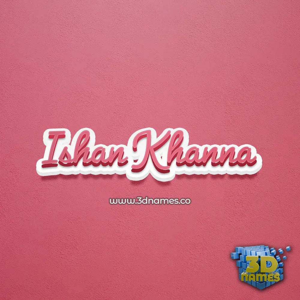 ishan khanna in Red Scribble style - 3D name wallpaper