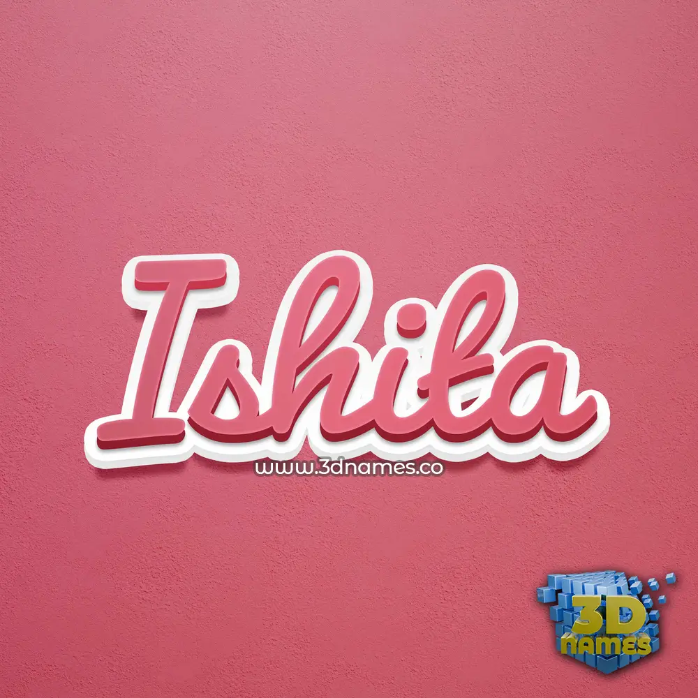 ishita in Red Scribble style - 3D name wallpaper