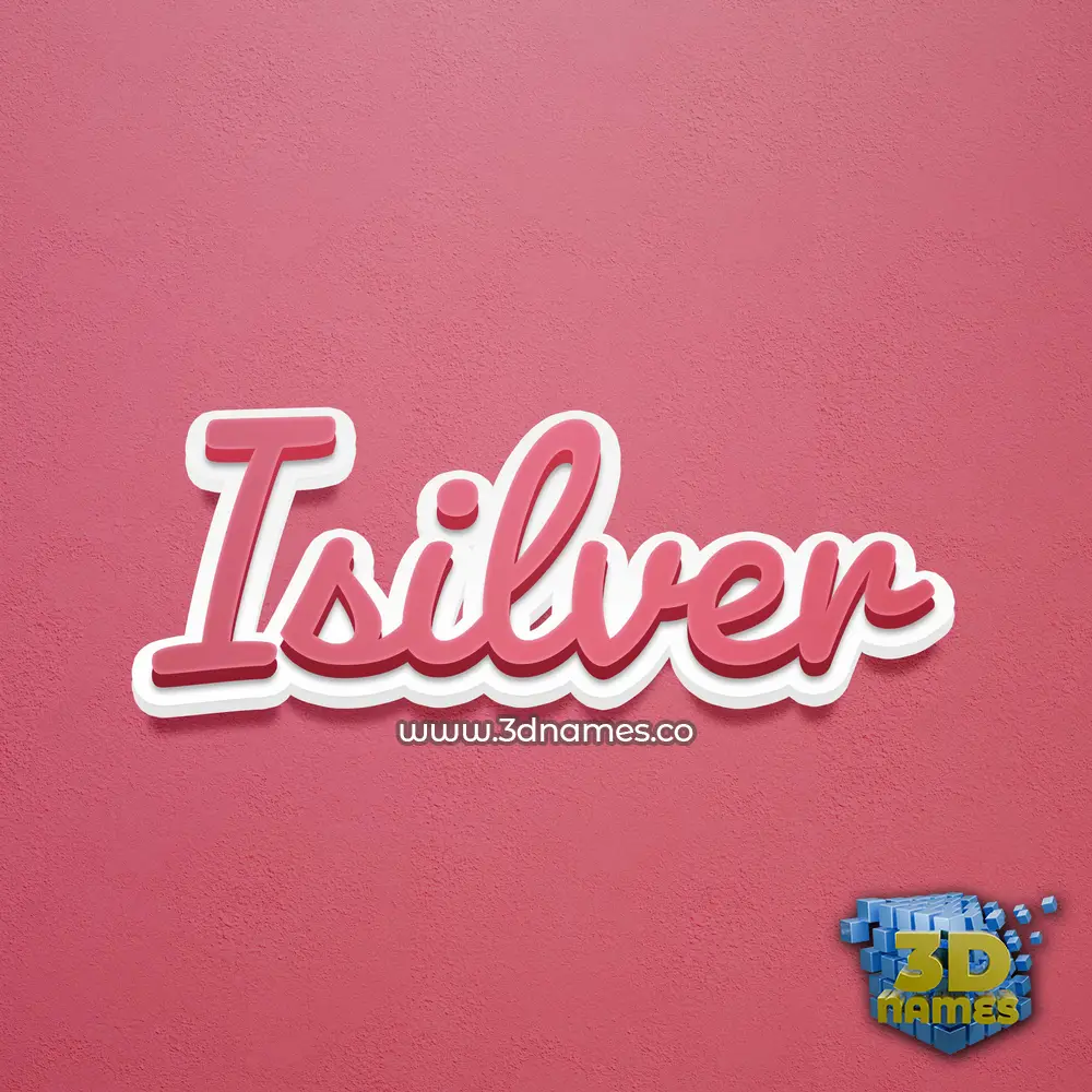 isilver in Red Scribble style - 3D name wallpaper