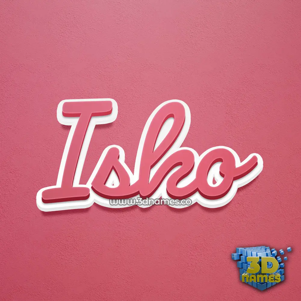 isko in Red Scribble style - 3D name wallpaper