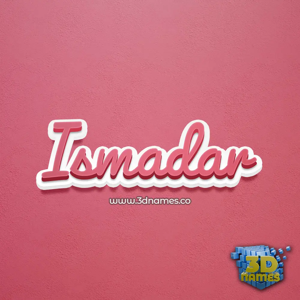 ismadar in Red Scribble style - 3D name wallpaper