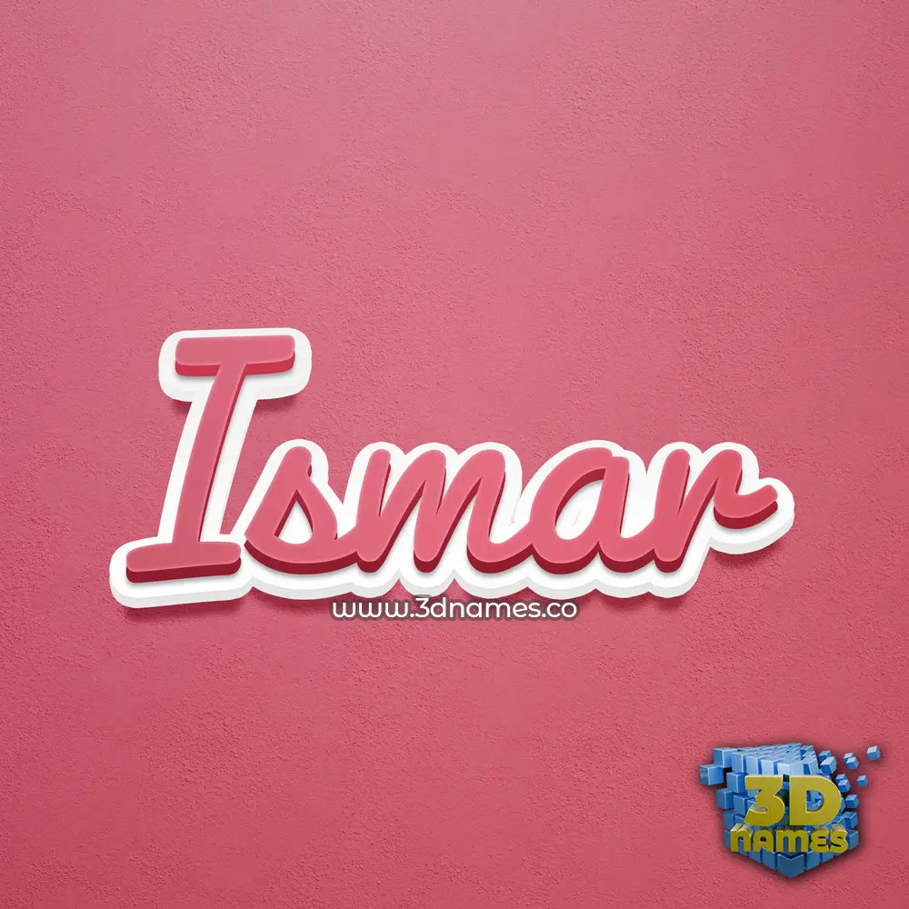 ismar in Red Scribble style - 3D name wallpaper