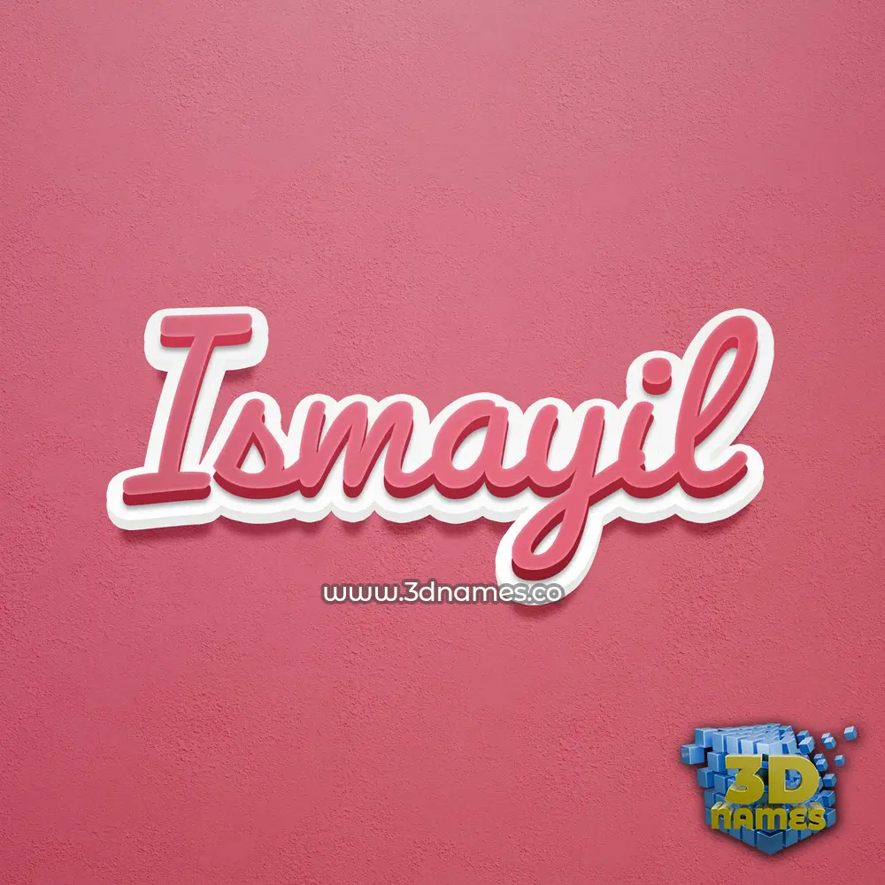 ismayil in Red Scribble style - 3D name wallpaper