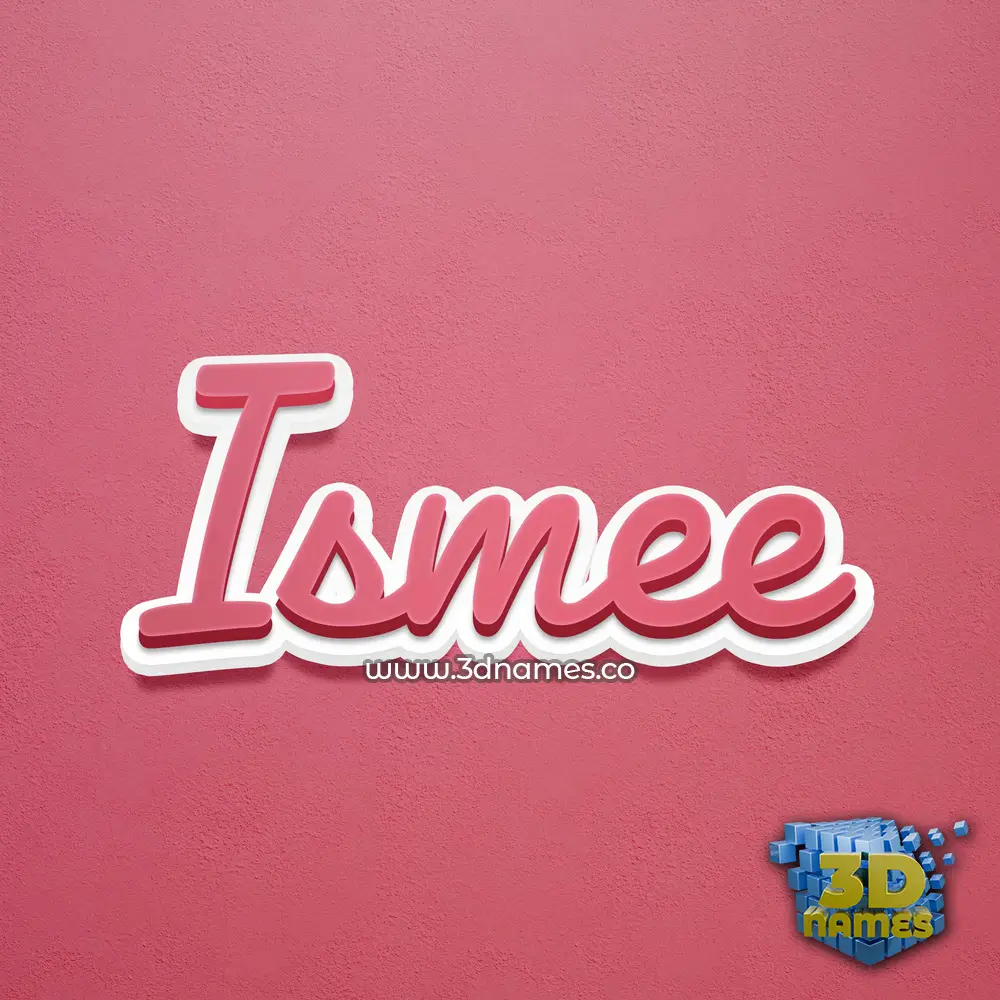 ismee in Red Scribble style - 3D name wallpaper