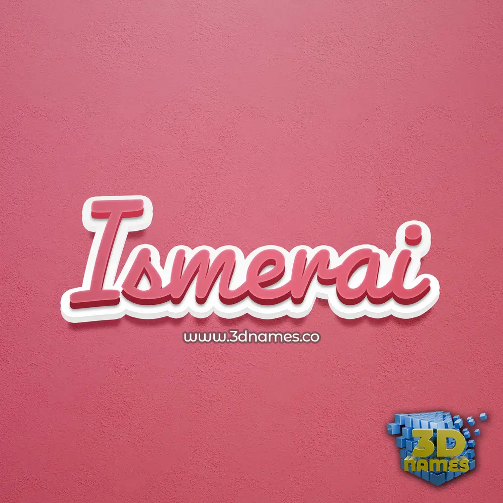 ismerai in Red Scribble style - 3D name wallpaper