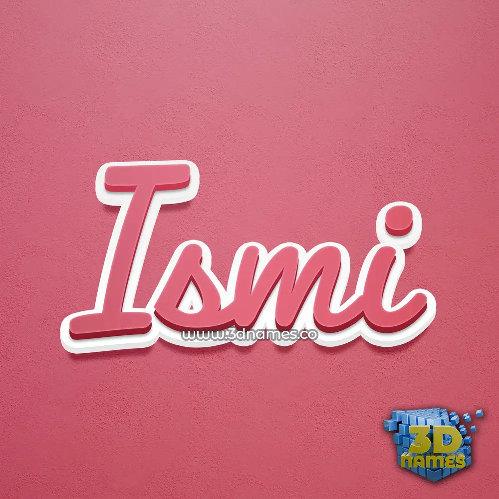 ismi in Red Scribble style - 3D name wallpaper
