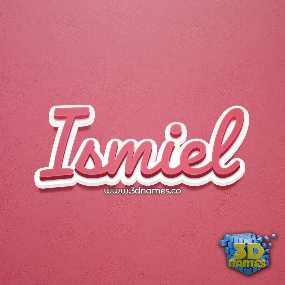 ismiel in Red Scribble style - 3D name wallpaper