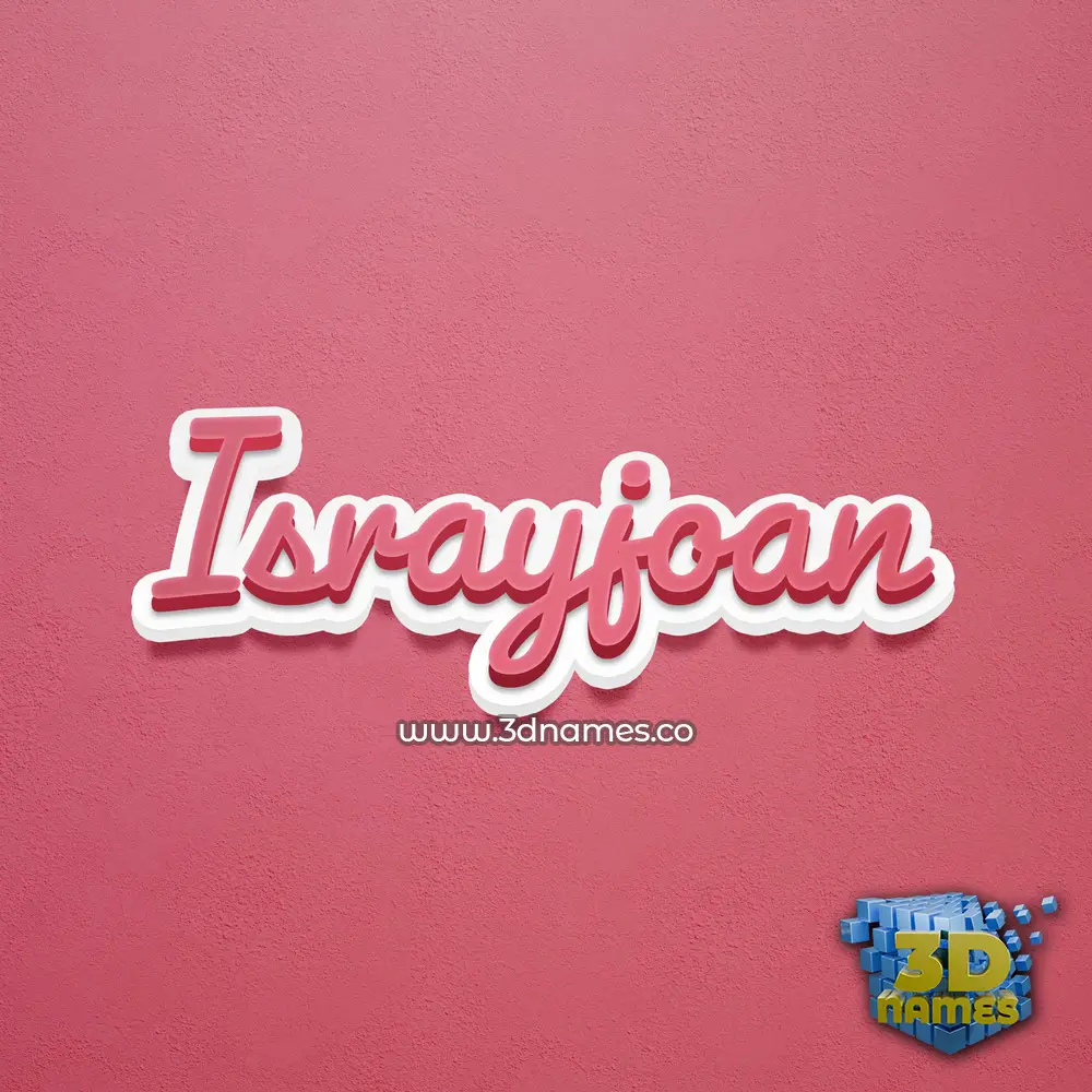 israyjoan in Red Scribble style - 3D name wallpaper