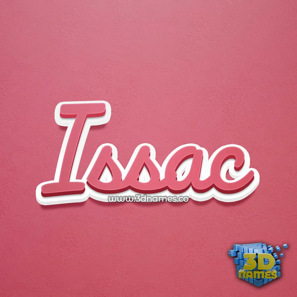 issac in Red Scribble style - 3D name wallpaper