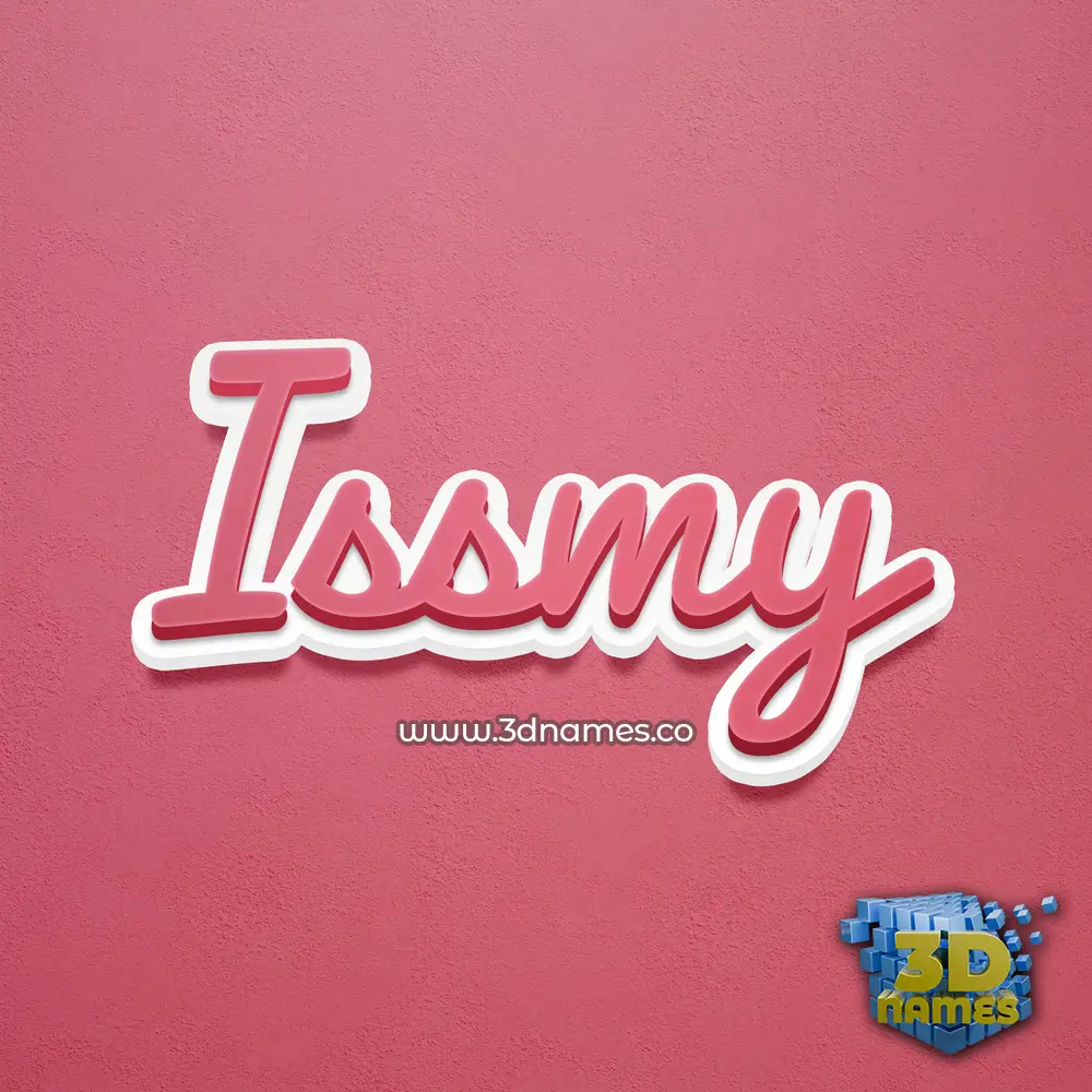 issmy in Red Scribble style - 3D name wallpaper