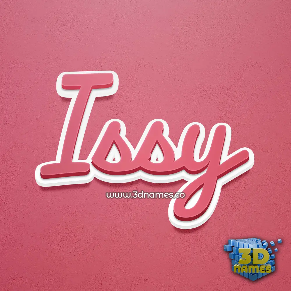 issy in Red Scribble style - 3D name wallpaper