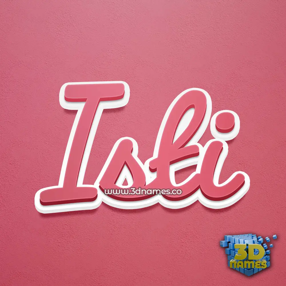 isti in Red Scribble style - 3D name wallpaper