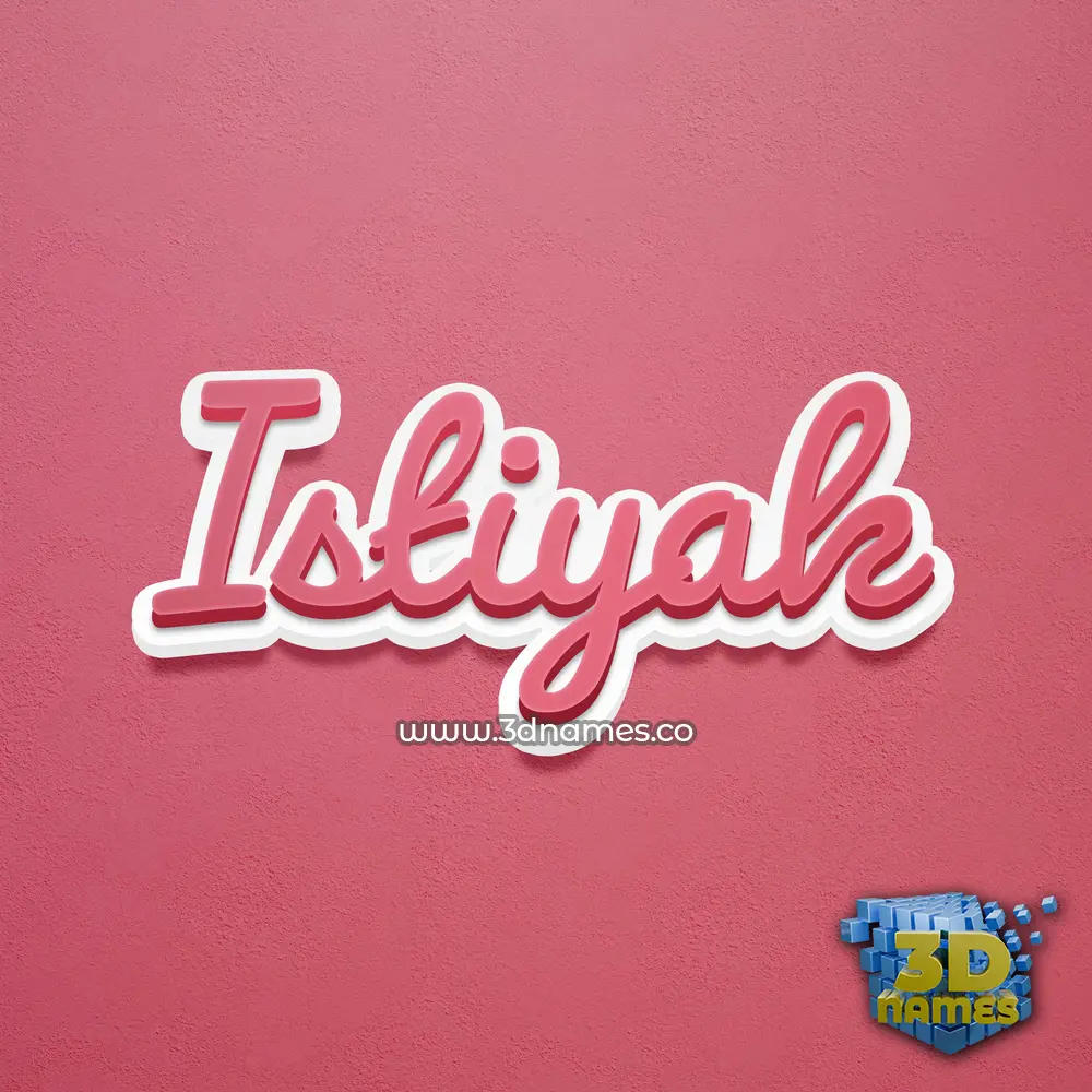 istiyak in Red Scribble style - 3D name wallpaper