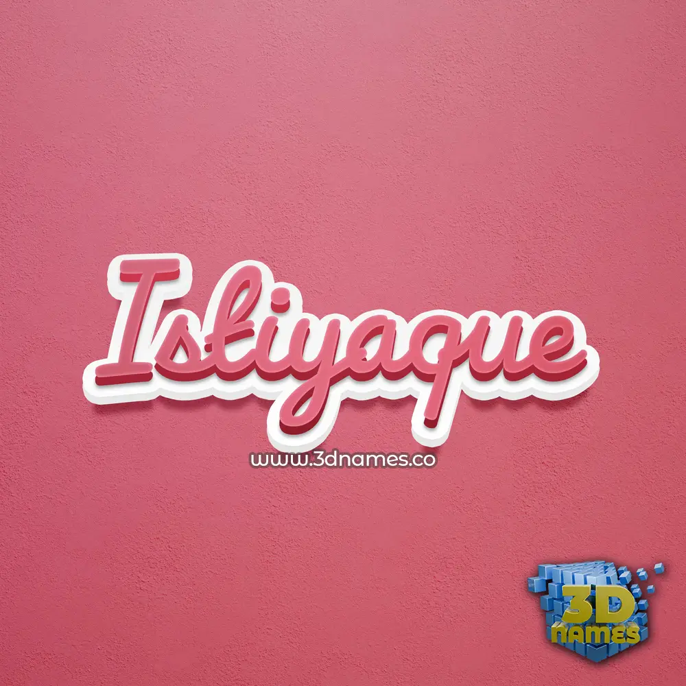 istiyaque in Red Scribble style - 3D name wallpaper