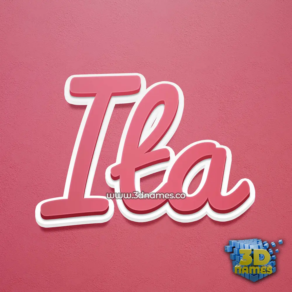 ita in Red Scribble style - 3D name wallpaper