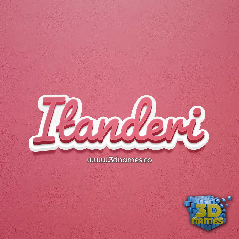 itanderi in Red Scribble style - 3D name wallpaper