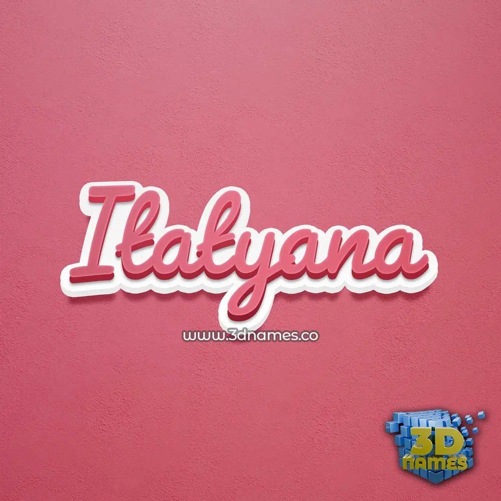 itatyana in Red Scribble style - 3D name wallpaper