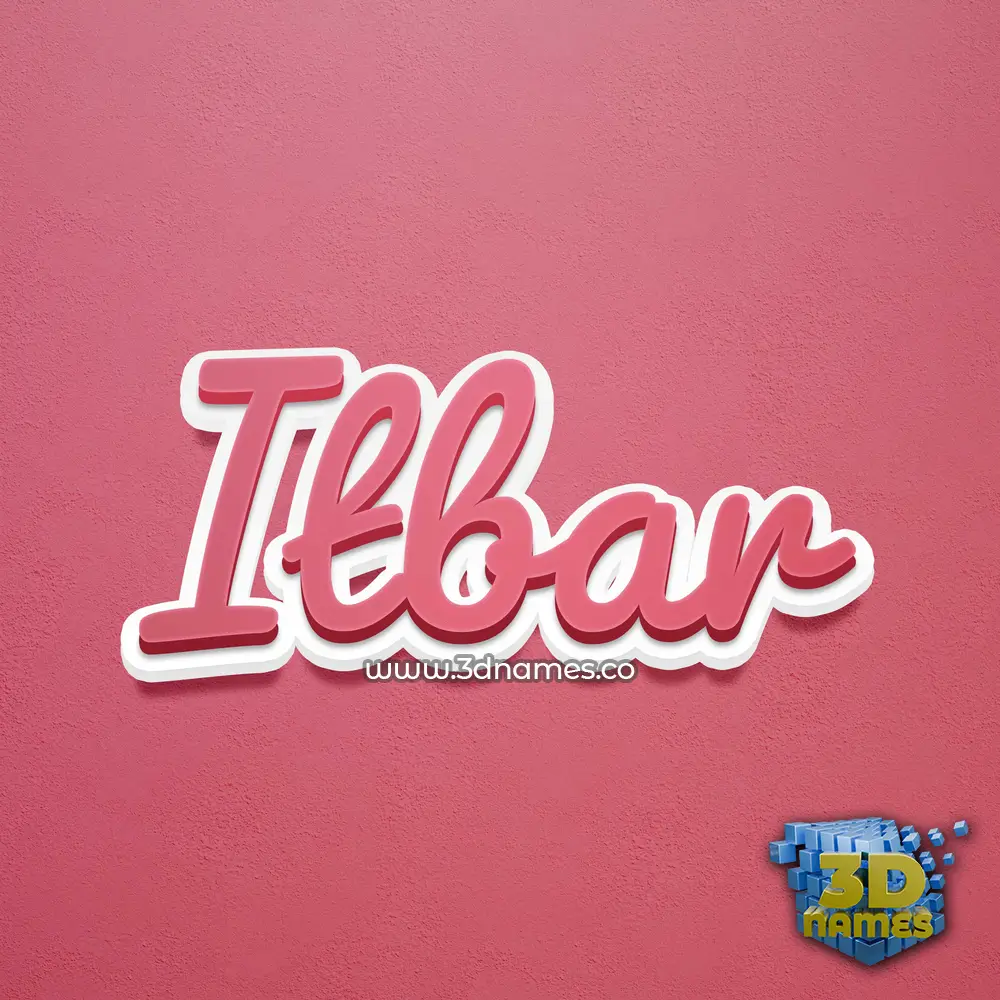 itbar in Red Scribble style - 3D name wallpaper
