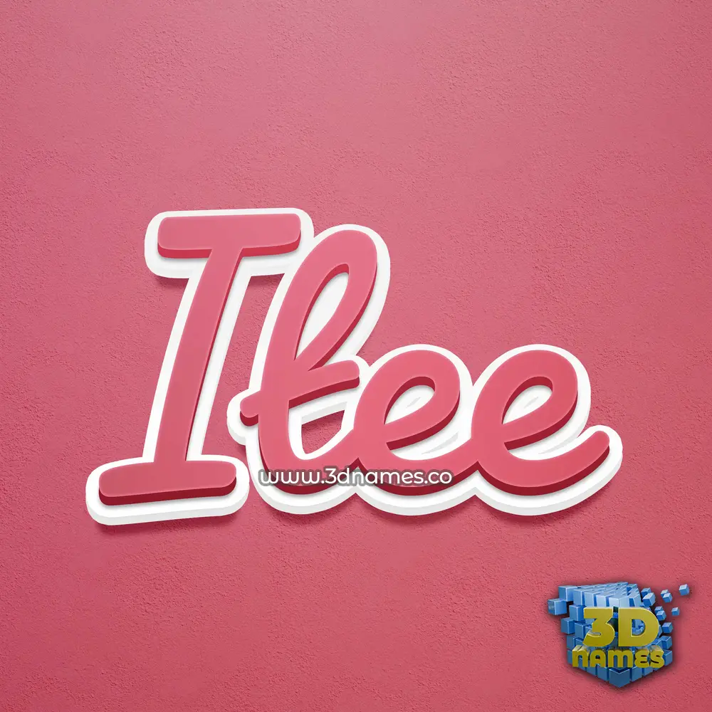 itee in Red Scribble style - 3D name wallpaper