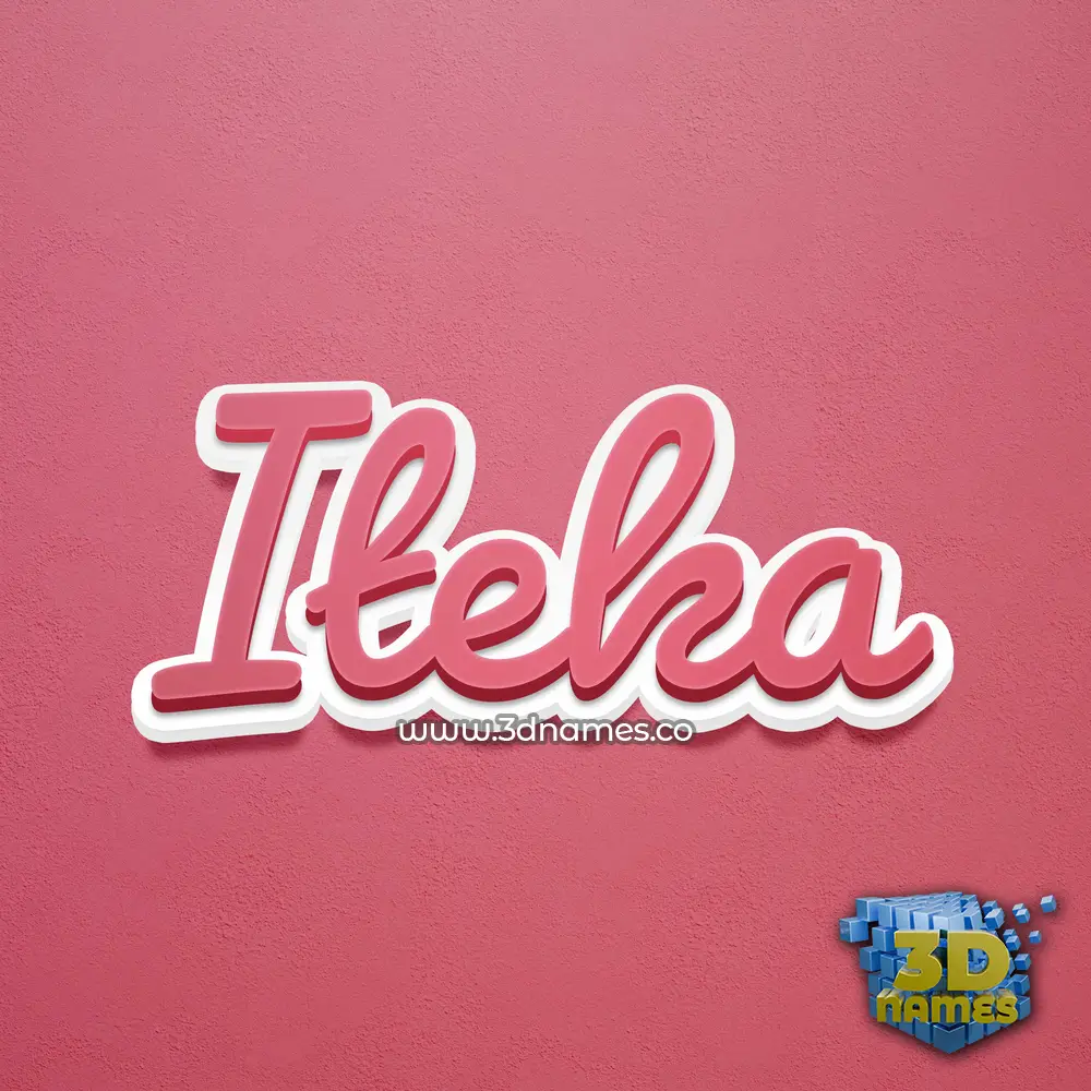 iteka in Red Scribble style - 3D name wallpaper