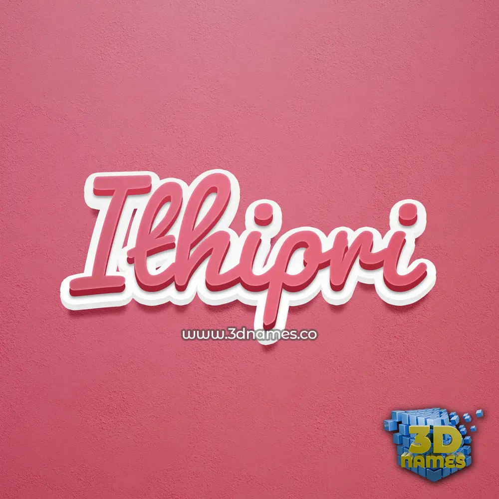 ithipri in Red Scribble style - 3D name wallpaper