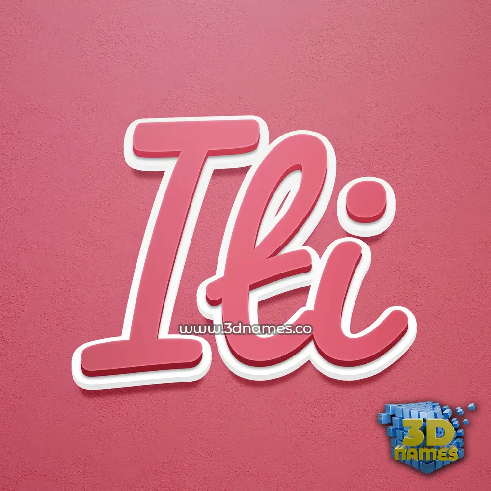 iti in Red Scribble style - 3D name wallpaper