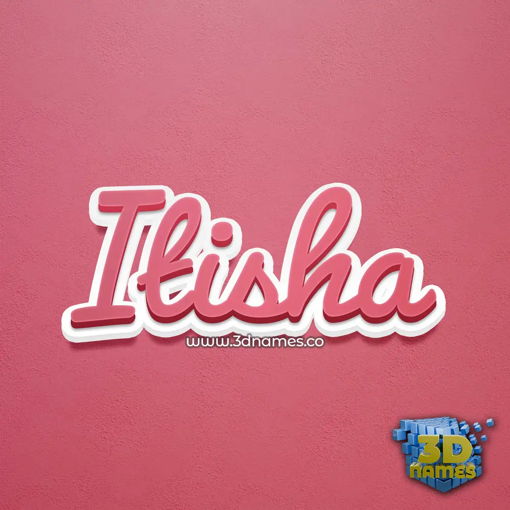 itisha in Red Scribble style - 3D name wallpaper