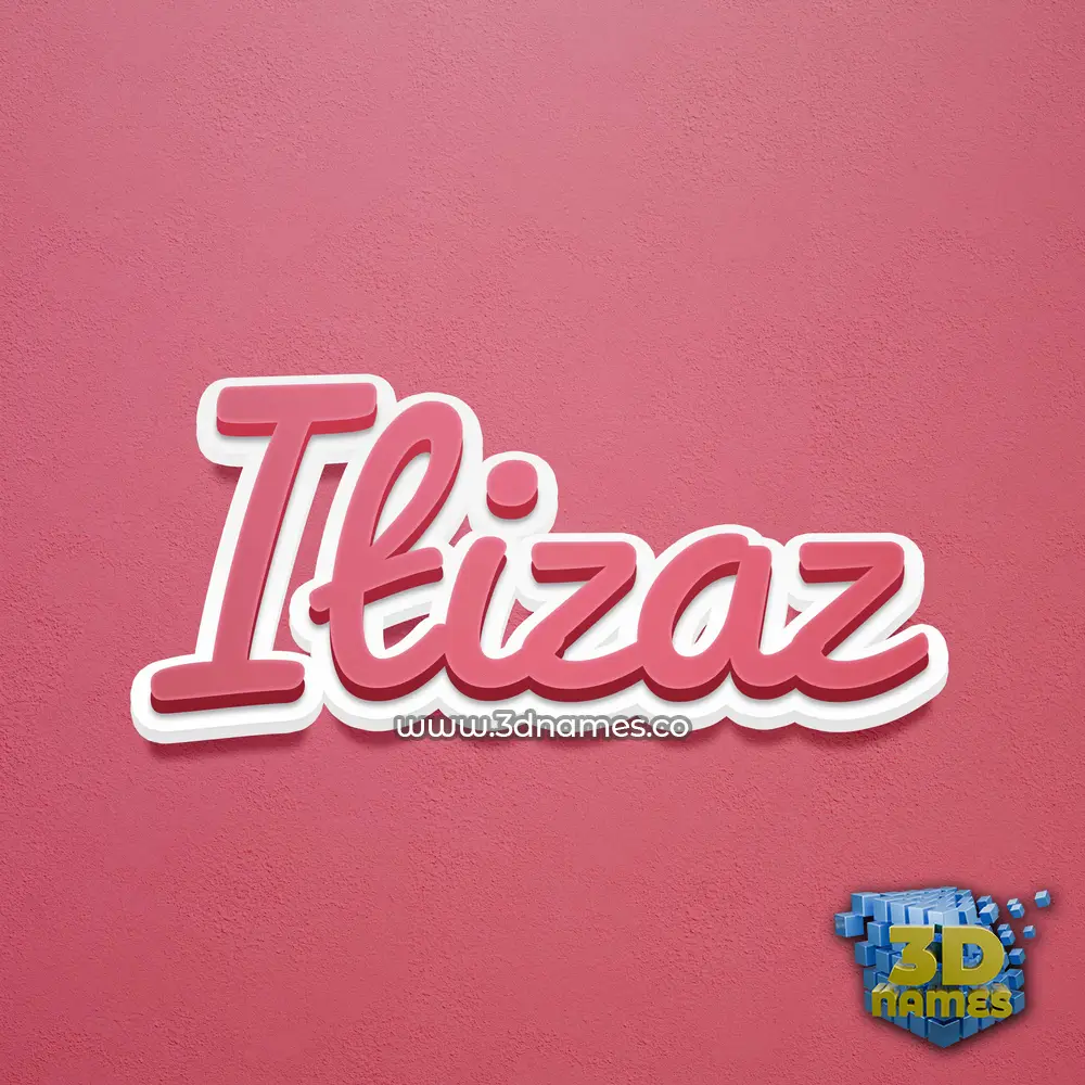 itizaz in Red Scribble style - 3D name wallpaper